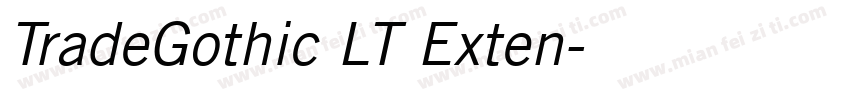 TradeGothic LT Exten字体转换